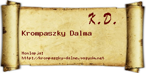 Krompaszky Dalma névjegykártya
